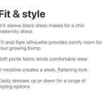 The Nines by Hatch Black Fit & Flare Maternity Dress Size XS Photo 7
