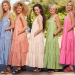 The Comfy And Ready Penny Pocket Maxi Dress Size Small In Salmon Photo 8