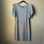 Lilly Pulitzer  High Tide Perfect Stripe Puff Sleeve Anabella Shirt Dress L Photo 1