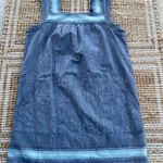 Faherty  Organic Cotton Denim Shift Dress Women’s M Blue Cottagecore Photo 5