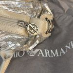 Emporio Armani  Silver & Cream Python Leather Top Zip Mini Bag Photo 4
