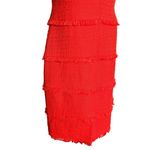J.Crew  Textured Tweed Fringe Sleeveless Sheath Above the Knee Dress Red 8 Photo 7