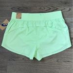 ASICS  Woven Run Short With Curve Yoke‎  - Size XL - Patterned Neon Green - NWT Photo 8