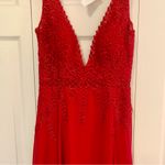 Gianni Bini GB Deep V Appliqué Gown Photo 3