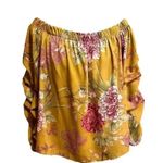Sans Souci Women’s Size Large Fall Floral Off Shoulder Puff Sleeves Top Photo 1