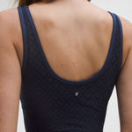 Lululemon  Textured Mesh Tennis Tank, Club Blue/Club Blue, Size L Photo 1