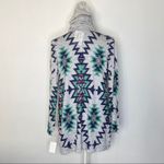 Moa Moa Womens USA Made Tribal Printed Lightweight Hooded Cardigan Sweater XS Photo 1