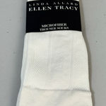 Ellen Tracy Linda Allard  Textured Microfiber Trouser Socks Winter White One Size Photo 0