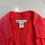Athleta NWT Playa Wrap Dress 100% Linen Pink Coral Size 6 Photo 4