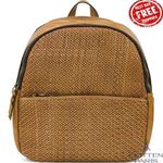 Patricia Nash Turi Woven Leather Medium Backpack Sand Women's Bag Photo 0