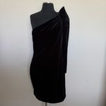 Ted Baker London Sculpted One Shoulder Velvet Black Dress Size 4 Photo 8