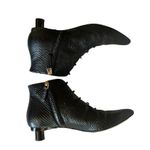 Tibi  ASHER BOOTIE BLACK SNAKESKIN KITTEN HEEL SIZE US 7.5/ EUR 38.5 Photo 5