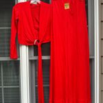 Vassarette Vintage 70s  wide leg pants crop top set Petite Small New Photo 0