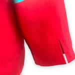 Vintage 90s Painted Pony Blazer Jacket Colorblock Red Turquoise White Medium Blue Photo 5