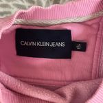 Calvin Klein Jeans Calvin Klein Pink Crewneck Sweatshirt size Large Logo Graphic Y2K Fleece Layer Photo 1