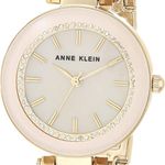 Anne Klein  Womens Premium Crystal Pink Mesh Bracelet Watch Photo 0