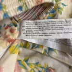 ZARA  Floral Puff Sleeve Crop Top - Cream and Pink Photo 7