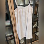 LAKE pajamas nightgown dress ruffles stripes peach pink orange soft cotton pima White Photo 6