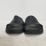 Brand Black Leather Slides Size 6 Photo 2