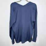 Vince Navy Blue Silk Blend V Neck Blouse Career Workwear Casual Size 8 Photo 1