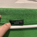 Talbots Green Split V-Neck French Terry Long Sleeve Coverup Tunic Womens Large Photo 1