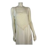 Vintage 1960's handmade cream lace slip size medium Photo 2