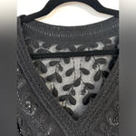 Sue Wong  Nocturne beaded sequin little black dress cocktail mesh NO TAGS vintage Photo 3