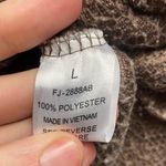 Zenana Outfitters Boutique Sherpa Quarter Zip Pullover In Tan/Brown Size Large Photo 2