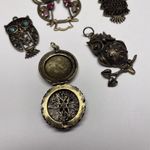 Lot Of 5 Animal Costume Pendants / Charms Variety Owl Birds 1 Locket Photo 9