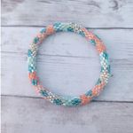 Vintage Bracelet Pastel Tones Beaded Photo 0