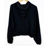 Sincerely Jules Zip Up Hooded Black Cropped Jacket Modal Size Medium Photo 1