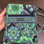Vera Bradley Floral Crossbody Bag in Green and Blue Photo 0