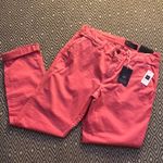 Gap New Girlfriend Twill Stripe Chino Pants Pink Straight Leg Relaxed Fit Size 2 Photo 4