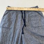 Coppagallo Linen Blend Outfit Set Embellished‎ Details Capris Medium Blouse Gray Photo 13