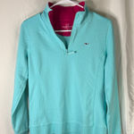 Vineyard Vines Aqua Pullover with Pink Lining Photo 0