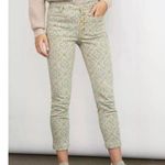 Anthropologie Pilcro Ultra High Rise Slim Utility Jeans Neutral Floral Size 32 Photo 0