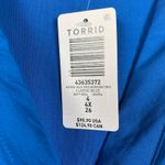 Torrid Classic Blue Y Neck Smocked Waist Challis Maxi Dress Sz.4 NWT Photo 7