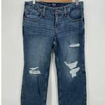 Hollister Low Rise Baggy Jeans Women 6R Distressed Cotton Loose Fit Photo 0
