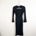 Oh Polly  Kiah Long Sleeve Backless Maxi Dress in Black Size 4 Photo 4