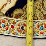 Vintage 100% Silk Romans Warrior Horses Rolled Hem Square Scarf 41”X41” Blue Photo 13