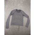 Lululemon  Shirt Womens 6 Gray Shimmer/glitter Swiftly Tech Yoga Run Compression Photo 4