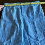 Talbots  Light Blue Linen Cropped Pants Size 6 Photo 5