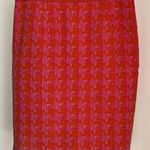 Boden USA Boden Red Pink Patterned Women's Skirt Wool Blend Photo 0