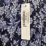 Drew NWT  Angelica Dayna Bluebird Floral Paisley Cropped Pants Indigo Navy Blue 4 Photo 5