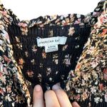 American Eagle  women's size small black floral shorts romper Photo 1