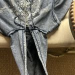 Harley Davidson Reversible Acid Washed and Black Lace Full Zip Biker Hoodie Blue Size XL Photo 2