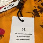 NA-KD Tangerine Floral dream Asymmetric Dress size 2 NEW Photo 6