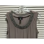 R & M Richards  Tank Dress & Duster Set Midi Size 12 Scoop/Gems Sheer Flowy Photo 2