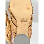 Joie  Mules‎ Size 7 Brown Leather Crisscross Stacked Block Heel Photo 7