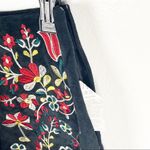 Nasty Gal Black Velour Embroidered Side Zipper High Rise Shorts, Size 4 Photo 6